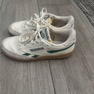 Reebok/Madewell White and Green Sneakers